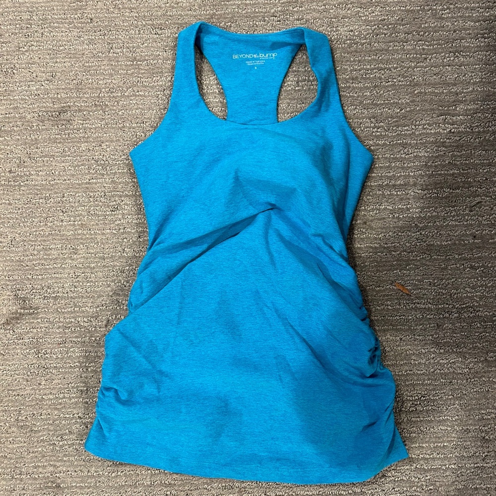 Spacedye Bases Covered Maternity Tank - Blue Glow Heather